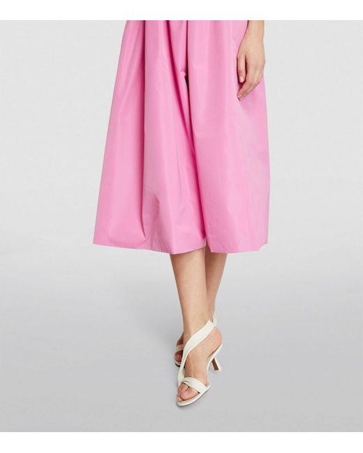 Sea Pink Taffeta Off-the-shoulder Diana Dress