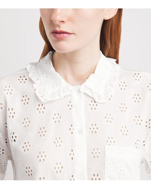 Polo Ralph Lauren White Cotton Eyelet Short Pyjama Set