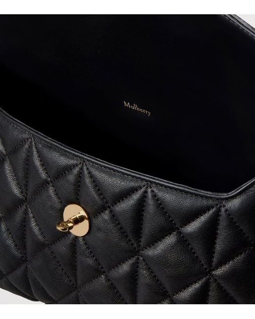 Mulberry Black Large Leather Darley Cosmetic Pouch