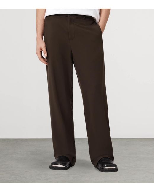 AllSaints Brown Wide-Leg Halla Trousers for men