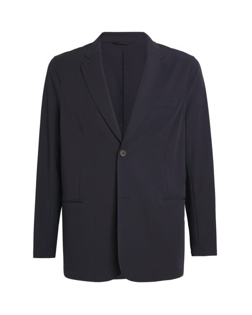 Emporio Armani Blue Single-Breasted Blazer for men
