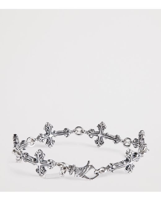 Emanuele Bicocchi Metallic Large Sterling Multi-Cross Avelli Bracelet for men