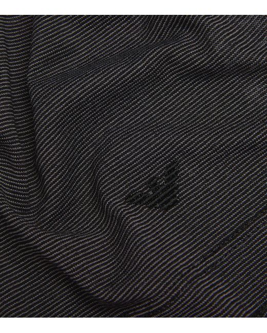 Emporio Armani Black Button-up Polo Shirt for men