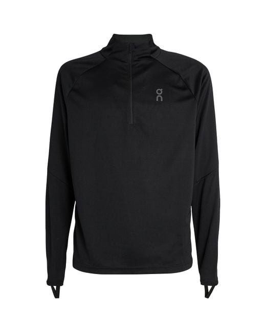 On Shoes Black Lg-Sleeve Climate Top for men