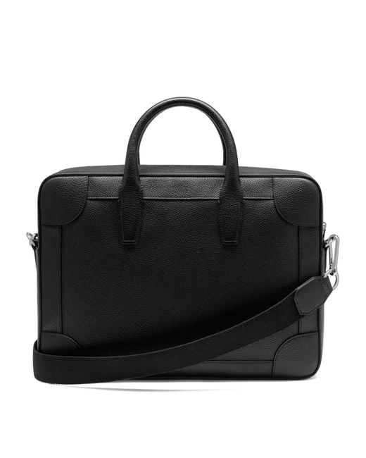 Mulberry Black Leather Belgrave Briefcase for men