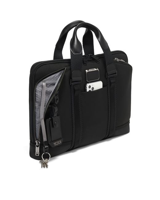 Tumi Black Alpha Bravo Academy Briefcase for men