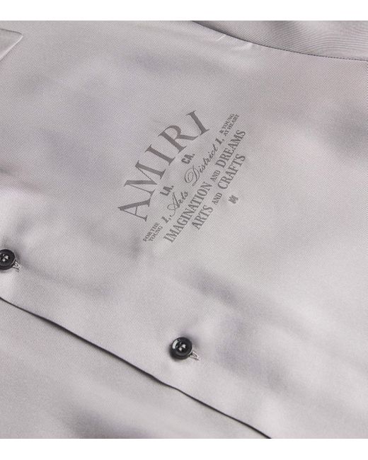 Amiri Gray Silk Arts District Shirt for men