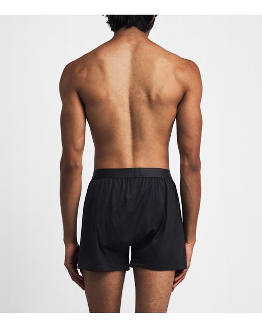 Sunspel Blue Superfine Cotton Boxer Shorts for men