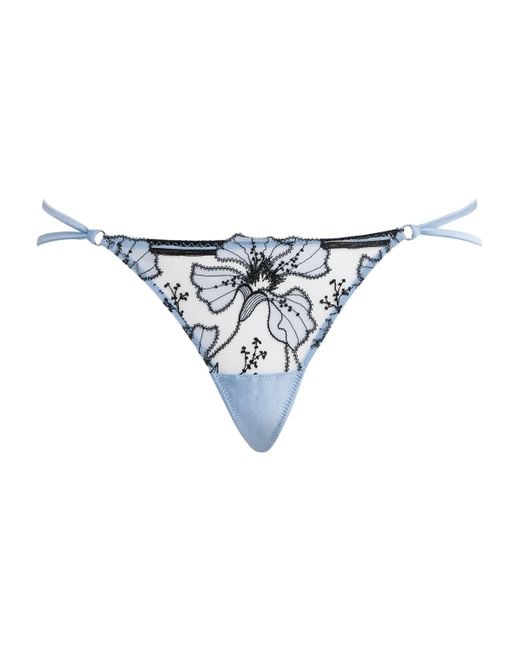 Fleur du Mal Blue Floral Harper G-String