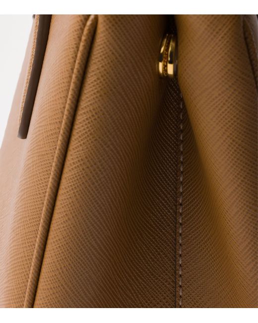 Prada Brown Small Leather Galleria Top-Handle Bag