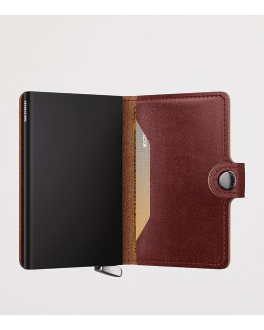 Secrid Purple Basco Leather Miniwallet for men