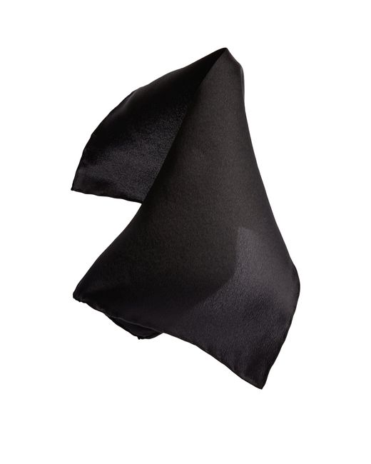 Brioni Black Silk Pocket Square for men