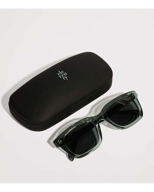 Eleventy Black Acetate Sunglasses for men