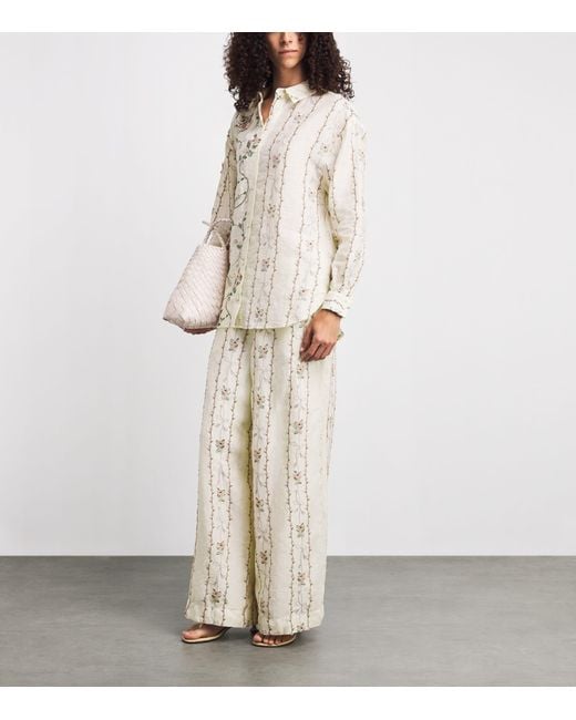 Agua Bendita White Linen Cecilia Navegante Shirt