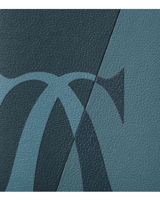 Cartier Blue Leather Must De Xl Logo Bifold Card Holder for men