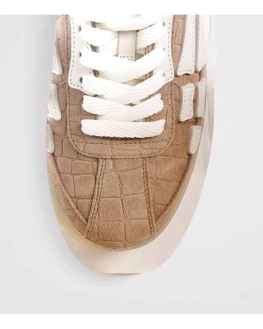 Amiri Natural Suede Pacific Bones Low-Top Sneakers for men