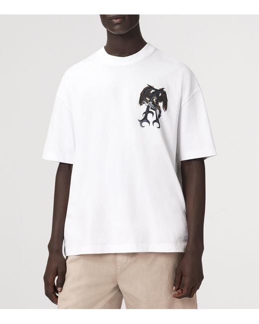 AllSaints White Organic Cotton Raptour T-Shirt for men