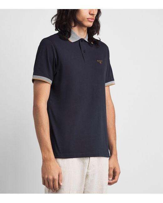 Barbour Blue Cotton Polo Shirt for men