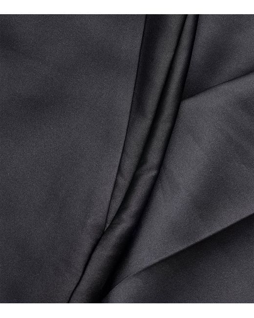 Roland Mouret Gray Crepe Cady Straight Trousers