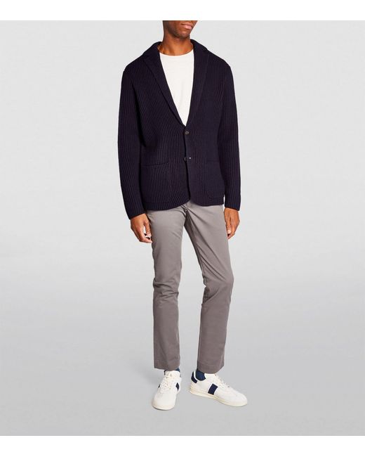 Polo Ralph Lauren Blue Wool-blend Notch-collar Cardigan for men