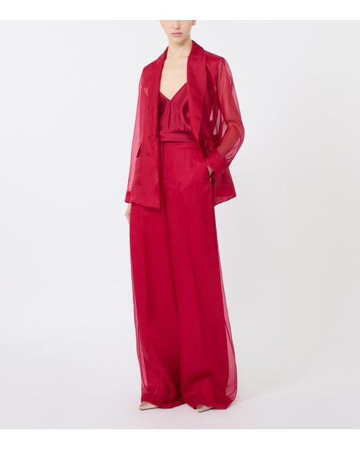 Max Mara Red Silk Cami Top
