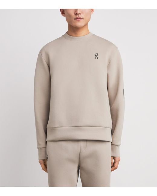 On Shoes Natural Focus Tech Sweatshirt for men