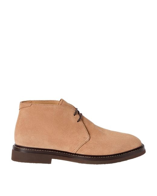 Brunello Cucinelli Brown Suede Chukka Boots for men