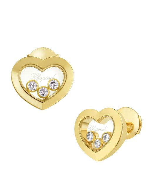 Chopard Metallic And Diamond Happy Diamonds Icons Earrings