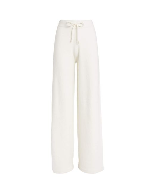 Yves Salomon White Knit Drawstring Trousers