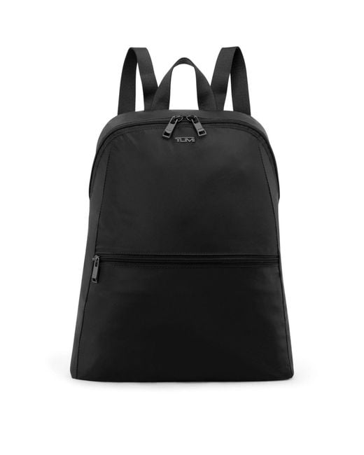 Tumi Black Just In Case Double-zip Branded Nylon Backpack