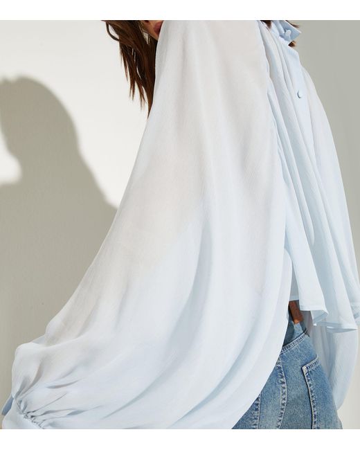 MAX&Co. Blue Crepe Blouse