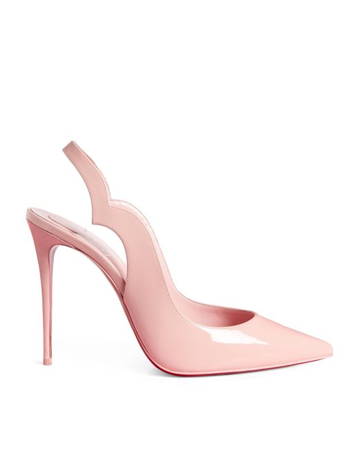 Christian Louboutin Hot Chick Sling Patent Slingback Pumps 100 in Pink ...