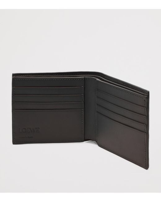 Loewe Black Leather Bifold Wallet for men