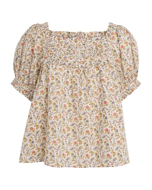 Doen Natural Organic Cotton Floral Farley Top