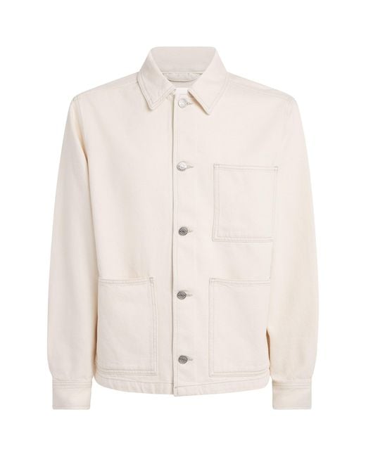 Samsøe & Samsøe White Organic Cotton Sachore Overshirt for men