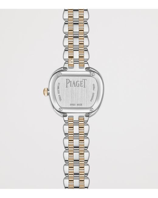 Piaget Metallic Stainless Steel And Rose Sixtie Watch