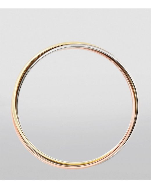 Cartier Natural Large White, Rose And Yellow Gold Trinity Bracelet