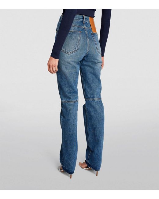 Jacquemus Blue High-rise Straight Jeans