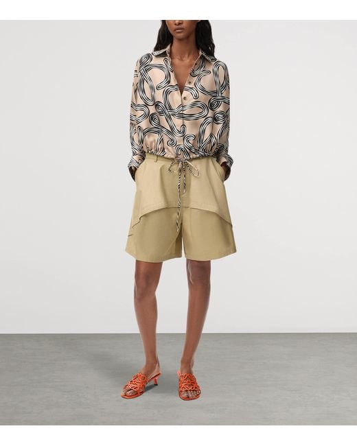 Loewe Gray X Paula's Ibiza Silk Twill Blouse