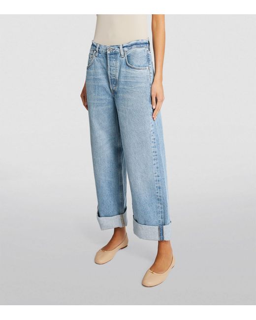 Citizens of Humanity Blue Ayla Wide-leg Jeans