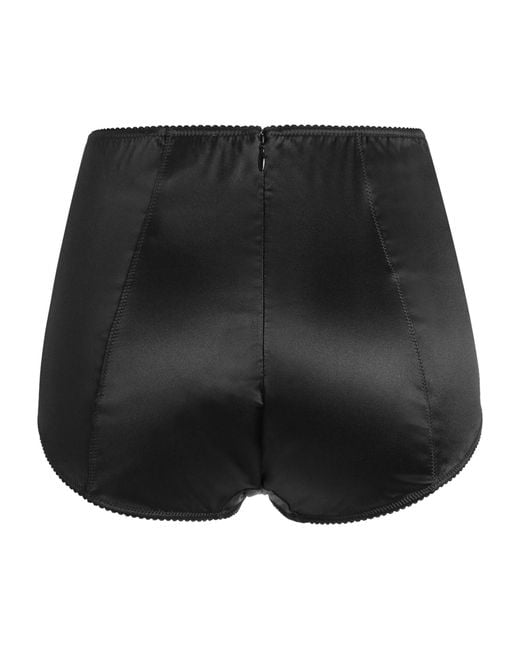 Dolce & Gabbana Black Silk High-Rise Briefs