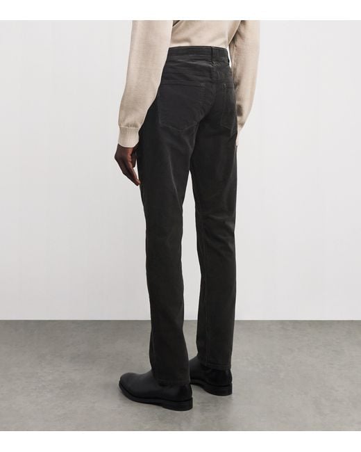 PAIGE Black Corduroy Federal Slim-Straight Jeans for men