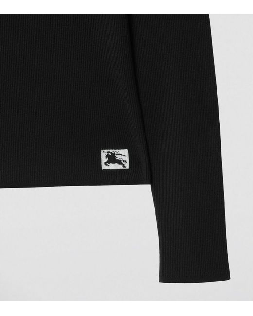 Burberry Black Wool-blend Ekd Rollneck Sweater for men
