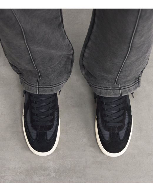 Represent Black Nubuck Leather Virtus Sneakers for men