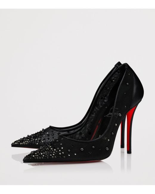 Christian Louboutin Black Miss Z Degrastrass Leather Pumps 100