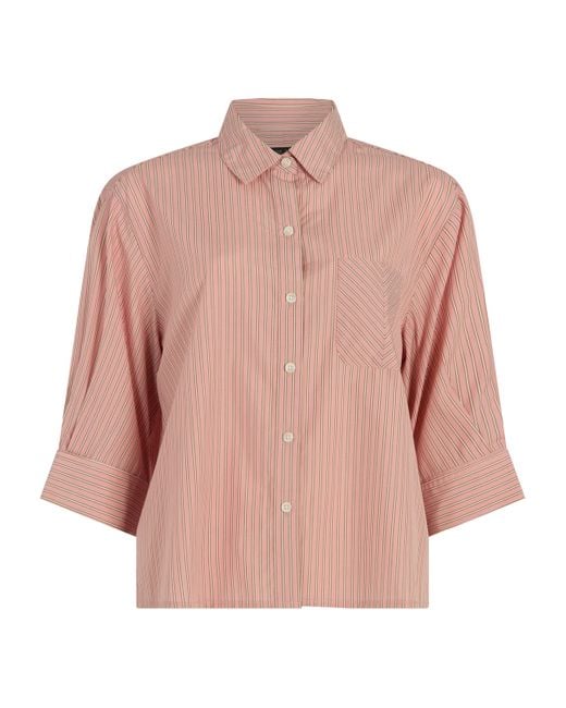 Rag & Bone Pink Cotton Stripe Lucia Shirt