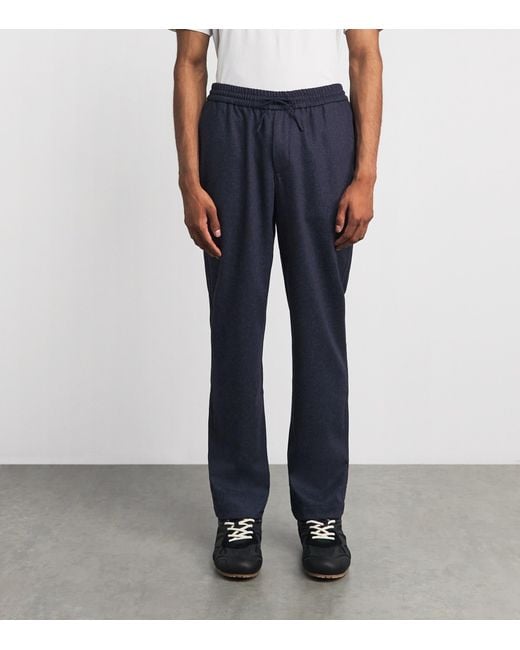 Sease Blue Virgin Wool Mindset Slim Trousers for men
