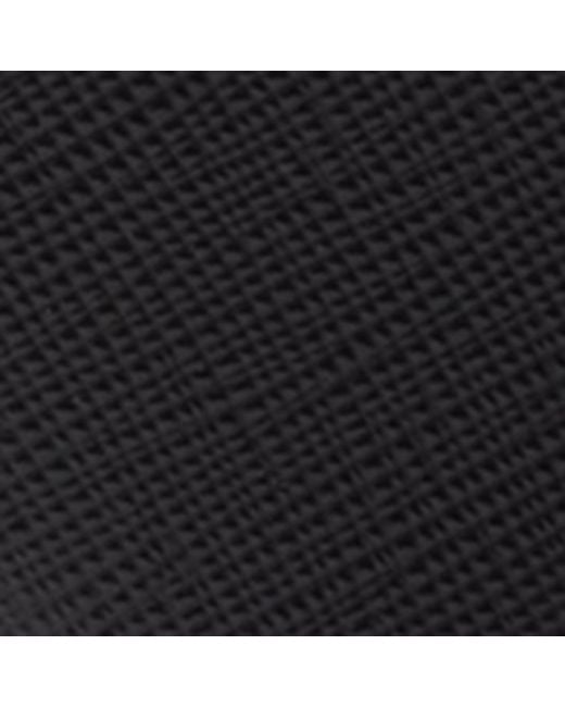 Prada Black Saffiano Leather Circular Mini Pouch