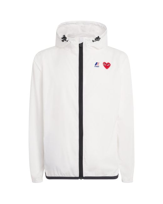 COMME DES GARÇONS PLAY White X K-Way Nylon Jacket for men
