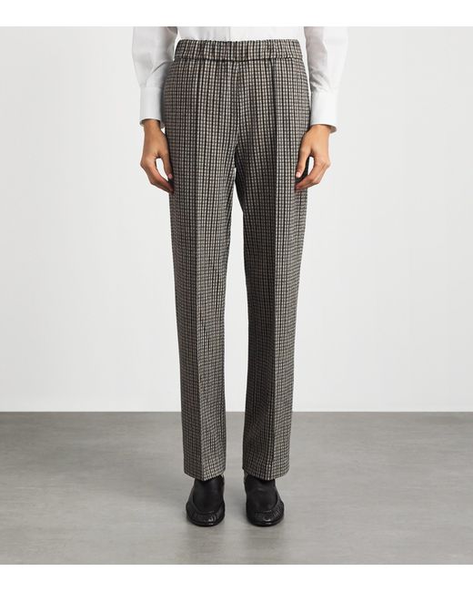 Fabiana Filippi Gray Houndstooth Slim Trousers